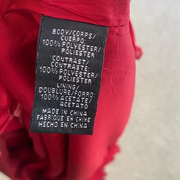 Jill Stuart Red Ruffle Wrap Dress Size 6 Cocktail Evening Party - Picture 10 of 10